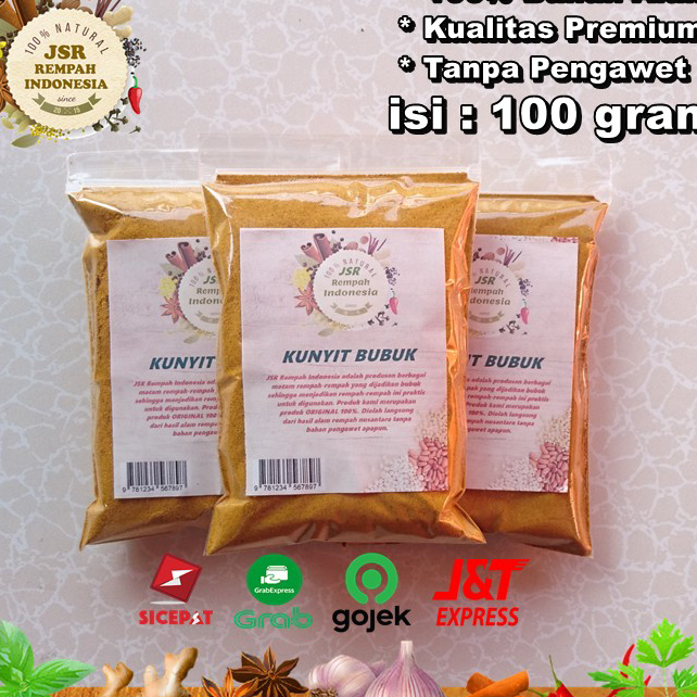 

Best Product KUNYIT BUBUK ASLI ISI 100 GRAM KUALITAS PREMIUM BUMBU DAPUR JSR REMPAH TURMERIC POWDER Ready stock