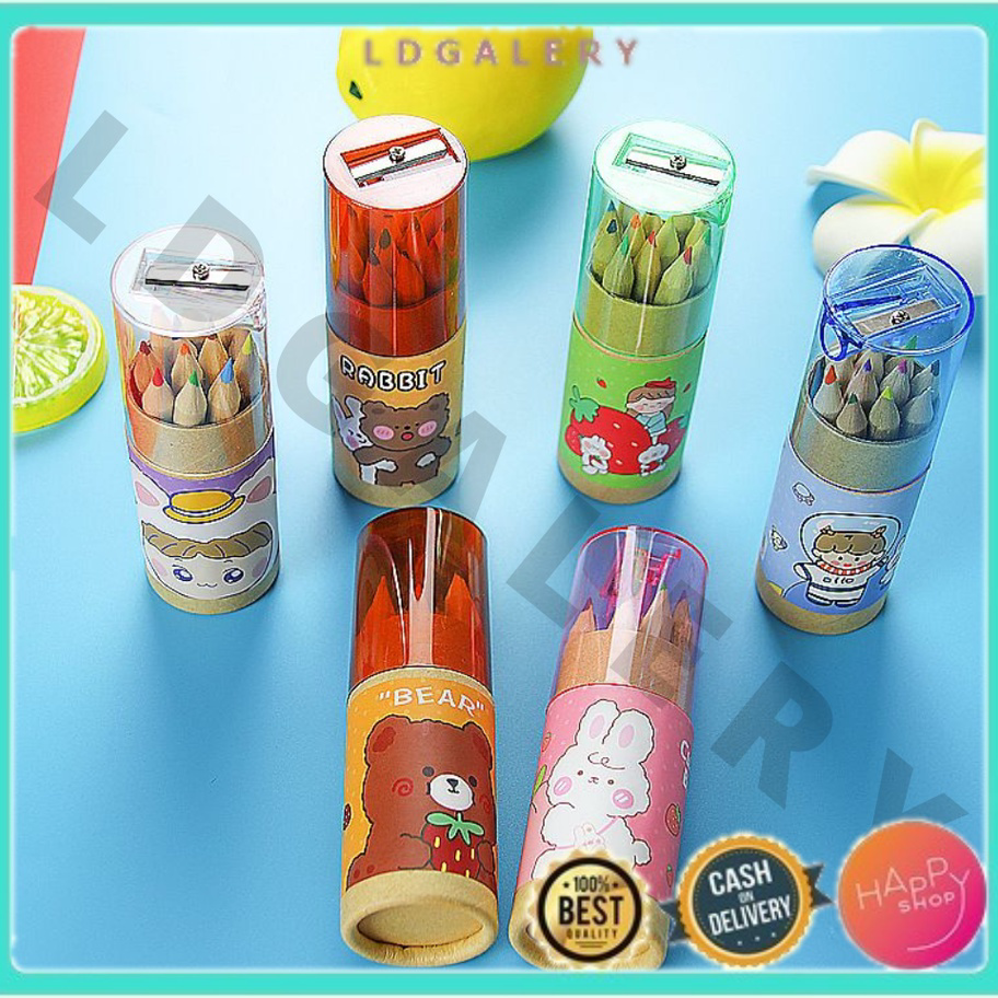 

Serba Murah LDG Pensil Warna Dan Rautan 12 IN 1 Mini Color Pencils Quality Pensil Warna Karakter Kemasan Tabung Murah Kualitas Import Best