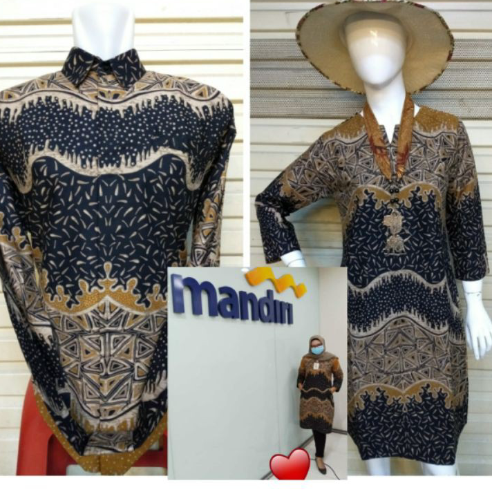 Buruan Beli Qistina batik batik couple murah sarimbit batik  full lapisan Dijual Murah