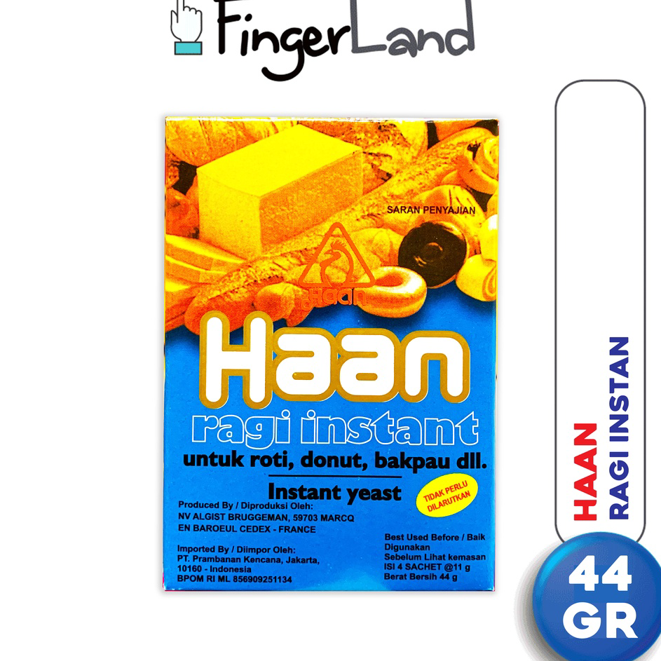 

Laris HAAN Instant Yeast Sachets 44 gram Ragi Instan