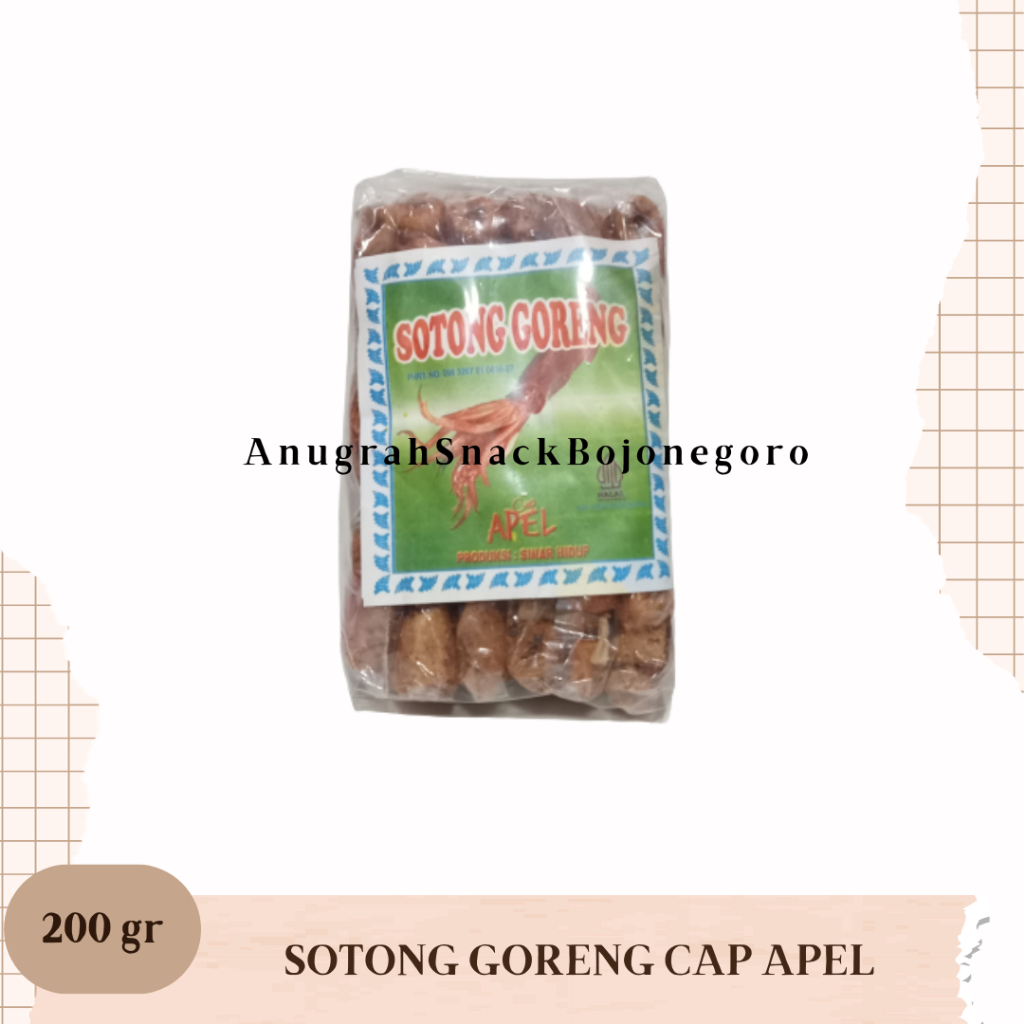 

Camilan Pedas Sotong Goreng Cap Apel 200gr (isi 20 pcs)