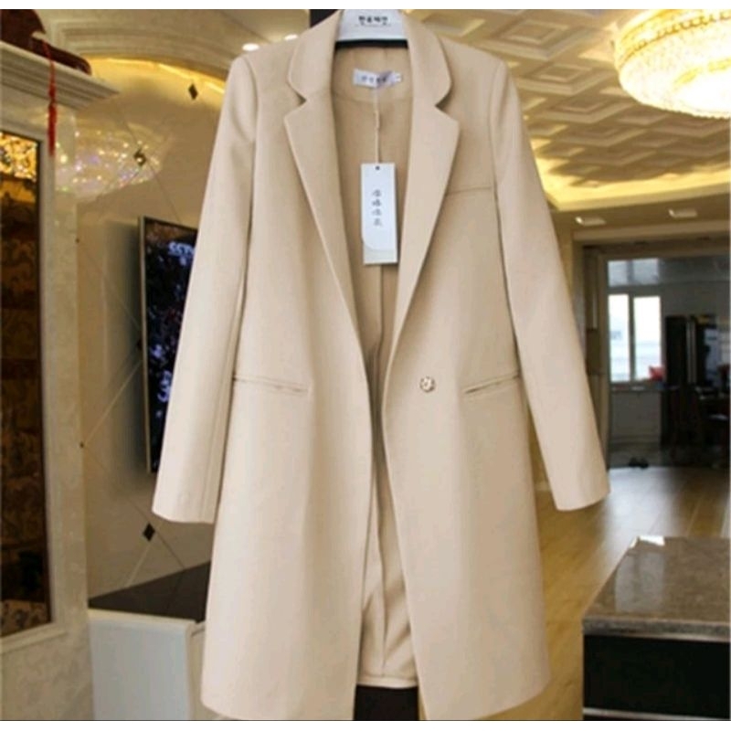 KEYRA KOREAN OUTWEAR LONG COAT SEMI WOL