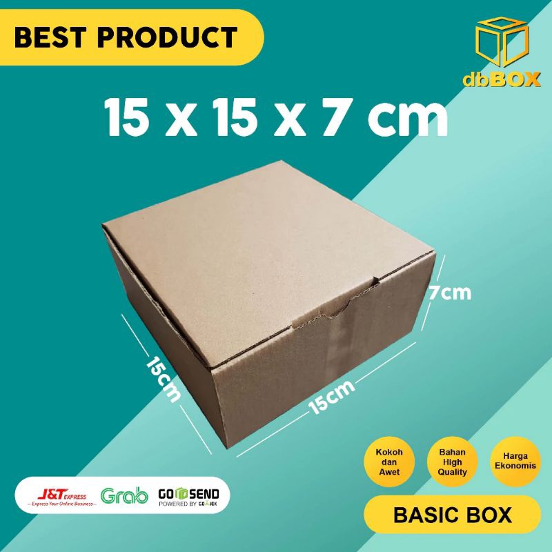 

Kardus 15x15x7 cm | Box Die Cut dan Easy Usage | Box Kue Tart | Box Aksesoris | Box Pizza | Box Kue Kering 500gr Isi 1 Toples