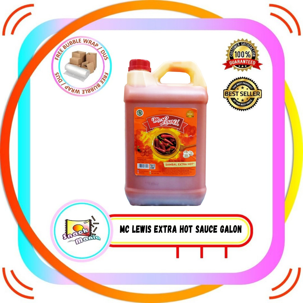 

Mc. Lewis Saus Sambal Saos EXTRA HOT Chili Pedas 6 Kg Jerigen Galon
