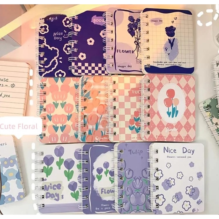 

[FS] Notebook Spiral Mini A7 Motif Galaxy & Fruit Gingham Korean Style Buku Diary Jurnal