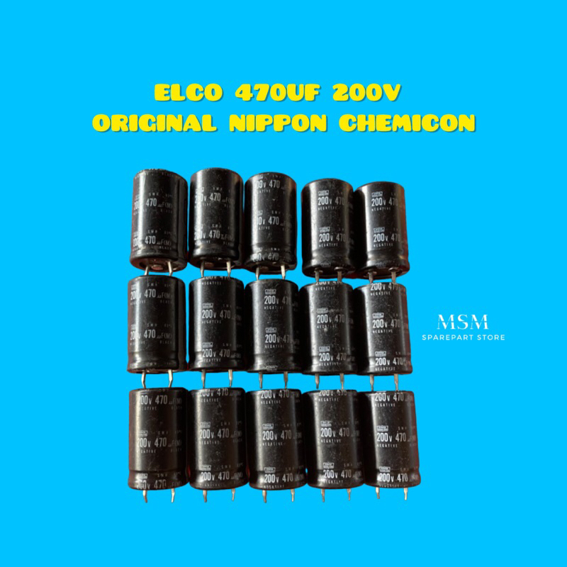 ELCO 470UF 200V ORIGINAL NIPPON CHEMICON