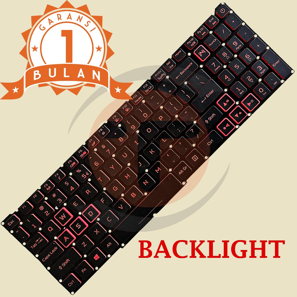 Keyboard Laptop Acer Nitro 5 AN515-57 AN515-45 AN515-56 Backlight - Black