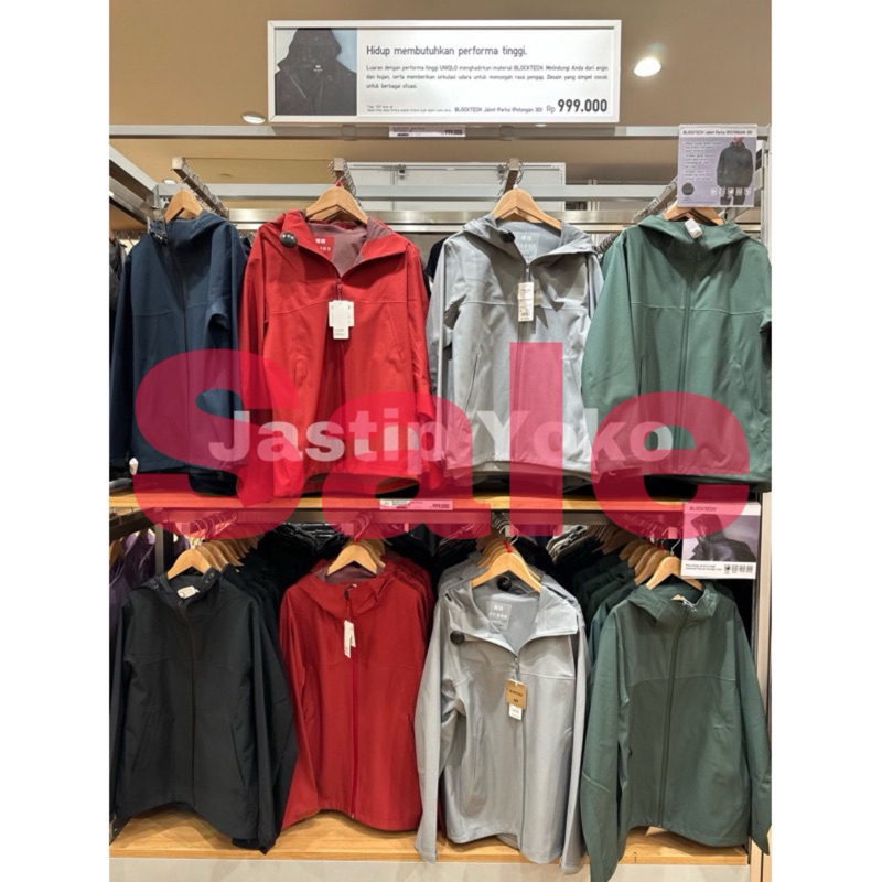 SALE MEN BLOCKTECH Jaket Parka (Potongan 3D) UNIQLO