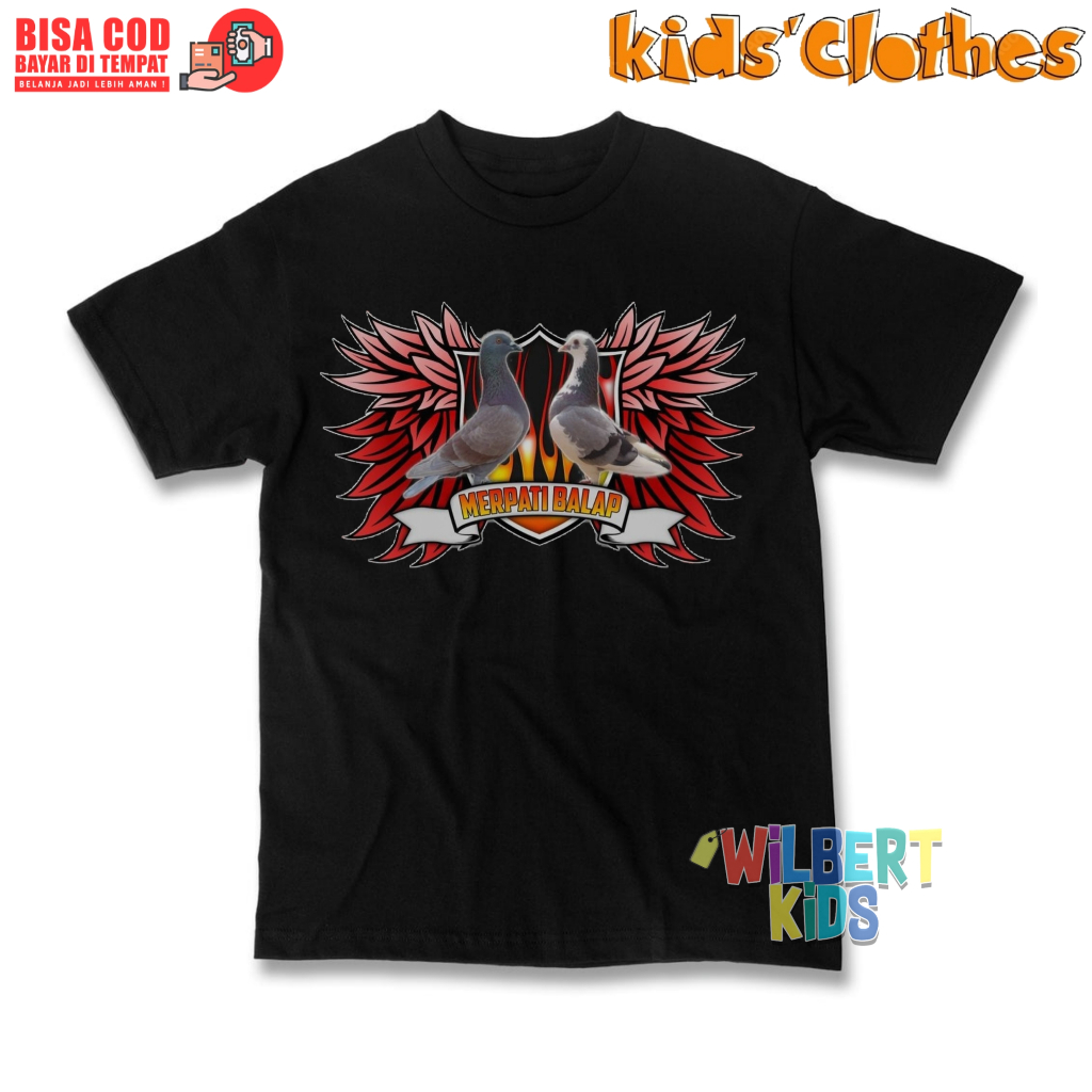 Baju Kaos Anak Merpati Balap Logo / T-Shirt Anak Merpati Balap
