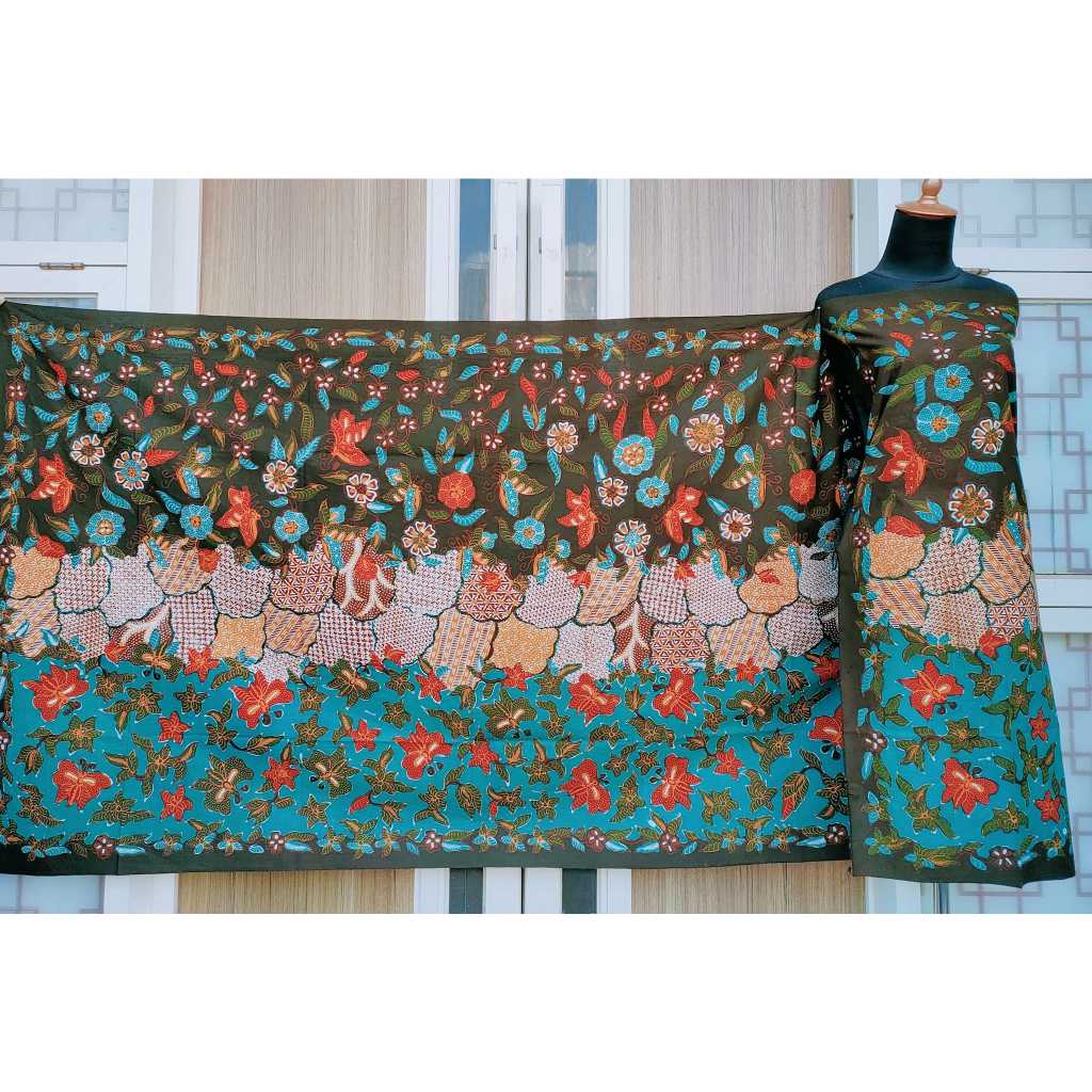 Batik Umiromlah 1710788 Bahan Kain Batik Full Tulis Asli Canting Pengrajin Madura Pamekasan Hijau To