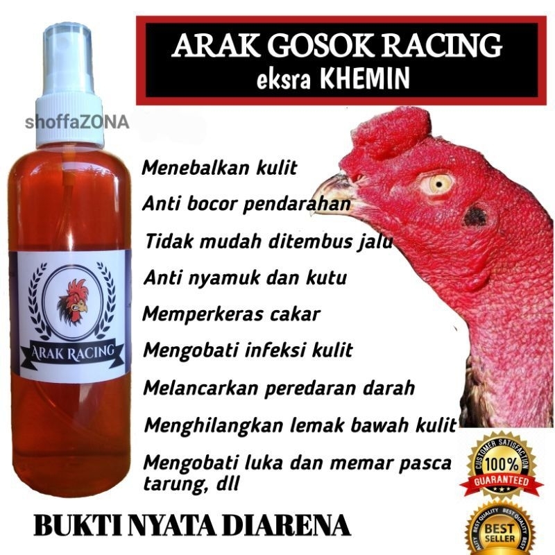 Arak Gosok Racing 250ml Arak Gosok Ayam Kualitas Super Arak Gosok Ayam Laga Aduan Bangkok