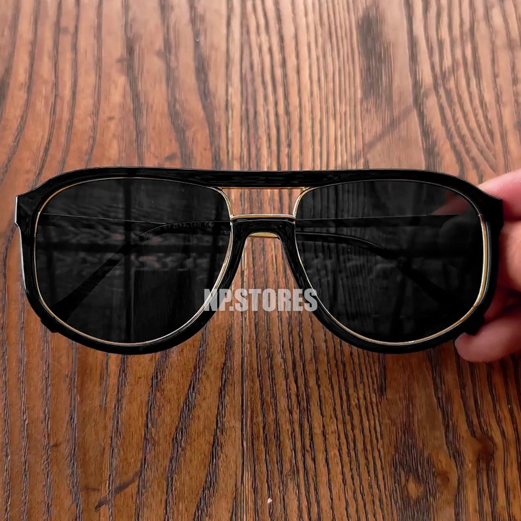 Kacamata Hitam Pria Wanita Model Unik Dengan Inline Sedikiti Gold Keren Nyaman Bahan Kokoh Gagang Me