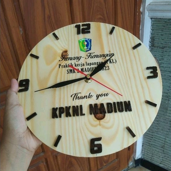 JAM DINDING  KAYU | JAM KAYU JATI BELANDA | Jam kayu bulat