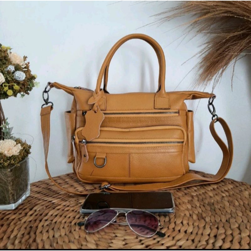 Tas selempang papurit kulit jeruk wanita terbaru asli garut