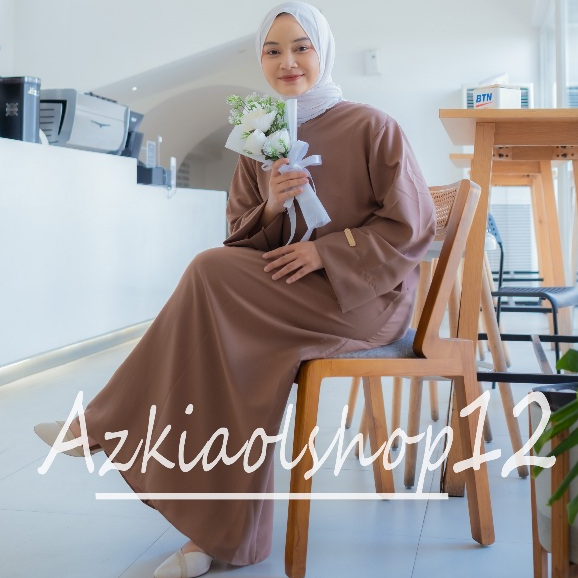 RAFFA Basic Abaya Dress Gamis Daily Polos Syari Wanita Muslim Lengan Panjang  Busui Friendly Plain  Wolfis