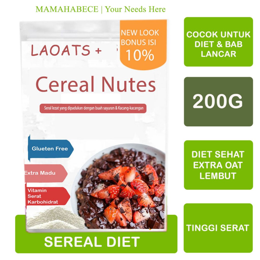 

Sarapan Diet Makanan Diet Rendah Kalori Sereal Diet Pengganti Makan Pelangsing Badan Penurun Berat Badan Laoats (200G)