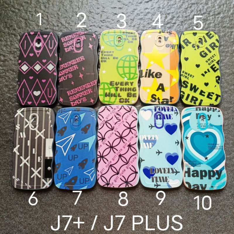 soft case samsung J7 plus . J7+ motif gambar karakter softcase softsell silikon casing cover