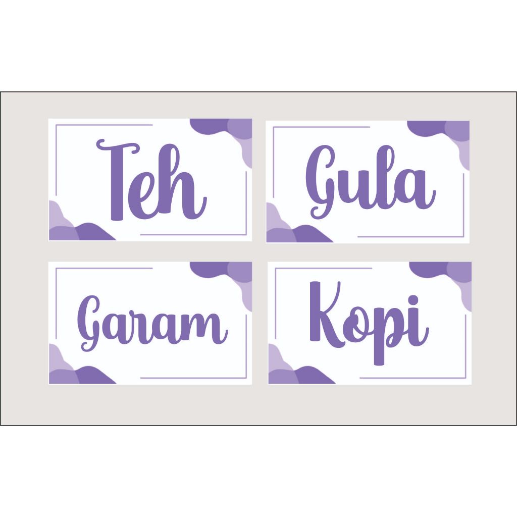(ISI 82 STIKER) STIKER BUMBU DAPUR TERLENGKAP TERMURAH