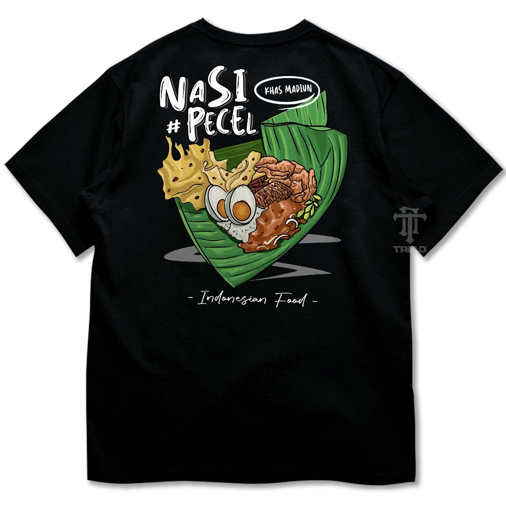 Kaos Indonesia Local Food Series NASI PECEL MADIUN | Tshirt Culture Baju Distro Makanan Kuliner Nusa