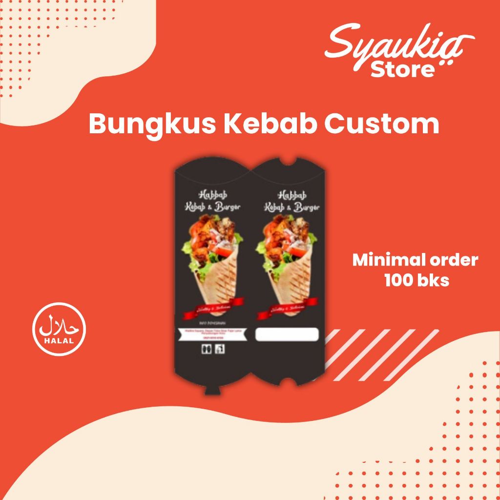 

Kertas Kebab / Bungkus Kebab / Kotak Kemasan Kebab isi 2000 Pcs CUSTUME DESIGN