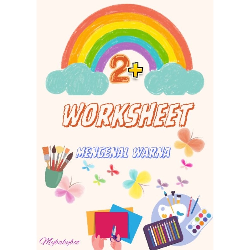 worksheet buku edukasi anak 2- 4 tahun untuk mengenal warna