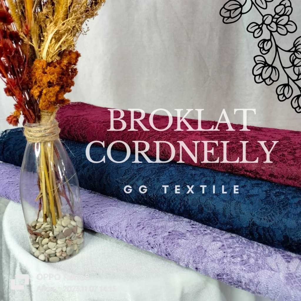 [BROKAT TERLARIS] KAIN BROCAD BROKAT CORDNELLY - LACE - ORIGINAL GRADE A - Lebar 1.5 Meter