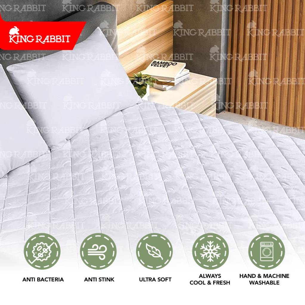 King Rabbit Matrass Protector / Pelindung Kasur dari Noda & Tungau