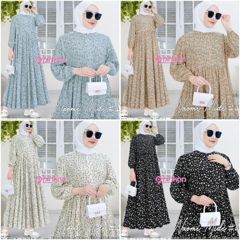 KUMPULAN Midi Motif Original Pinkan Gamis Home Dress Busui Rayon Viscose Premium Homey / Ayara Asmar