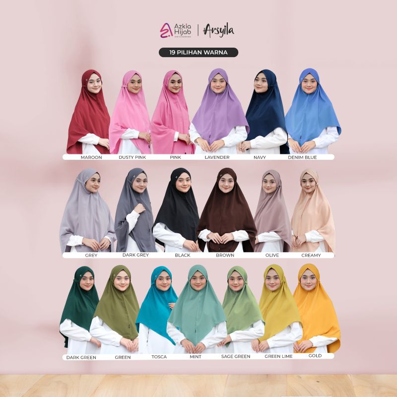 Khimar non pad ARSYILA Ori Azkia Hijab Size M