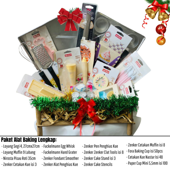 

Hampers Natal / Christmas Hampers Alat Baking Paket Alat Masak Parcel Parsel Keranjang