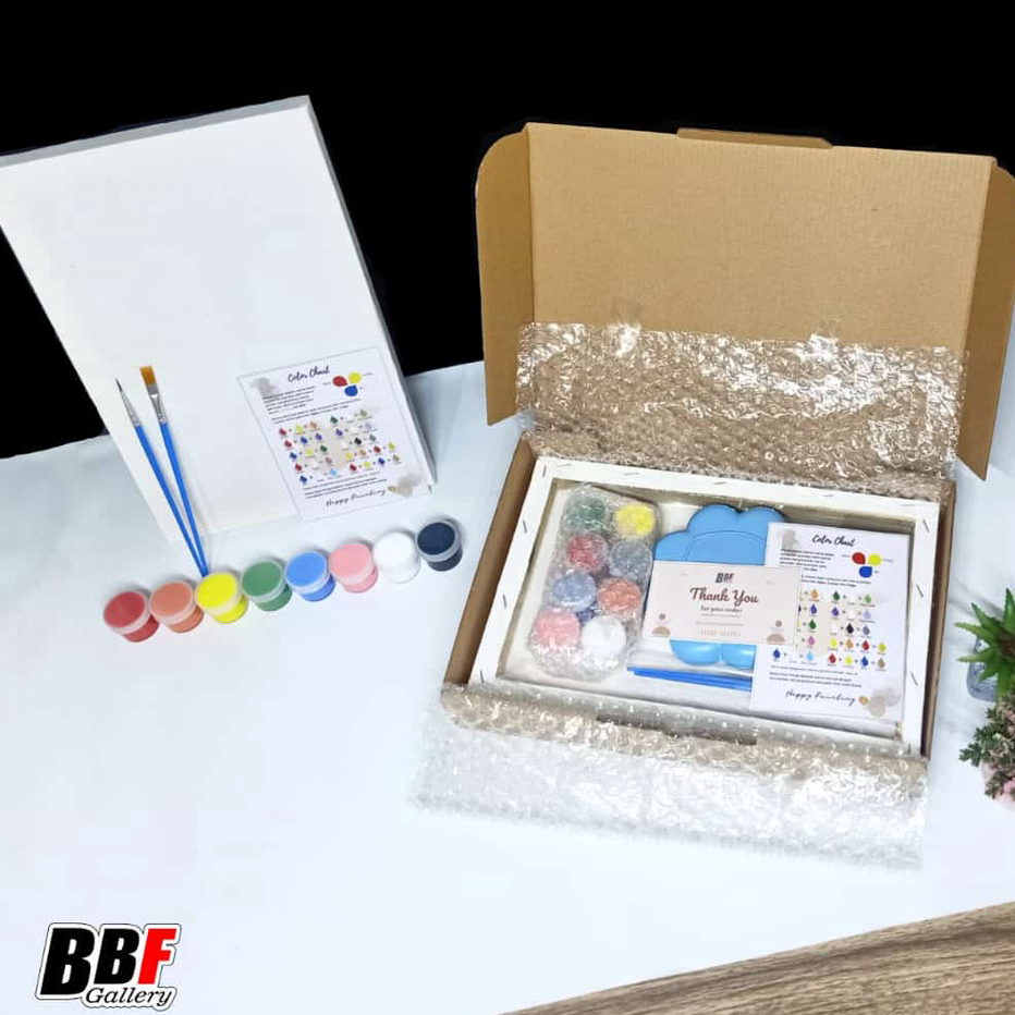 

➼➳✿✯ Paket Melukis Kanvas / Canvas painting 30x20 kumplit Ready Stock