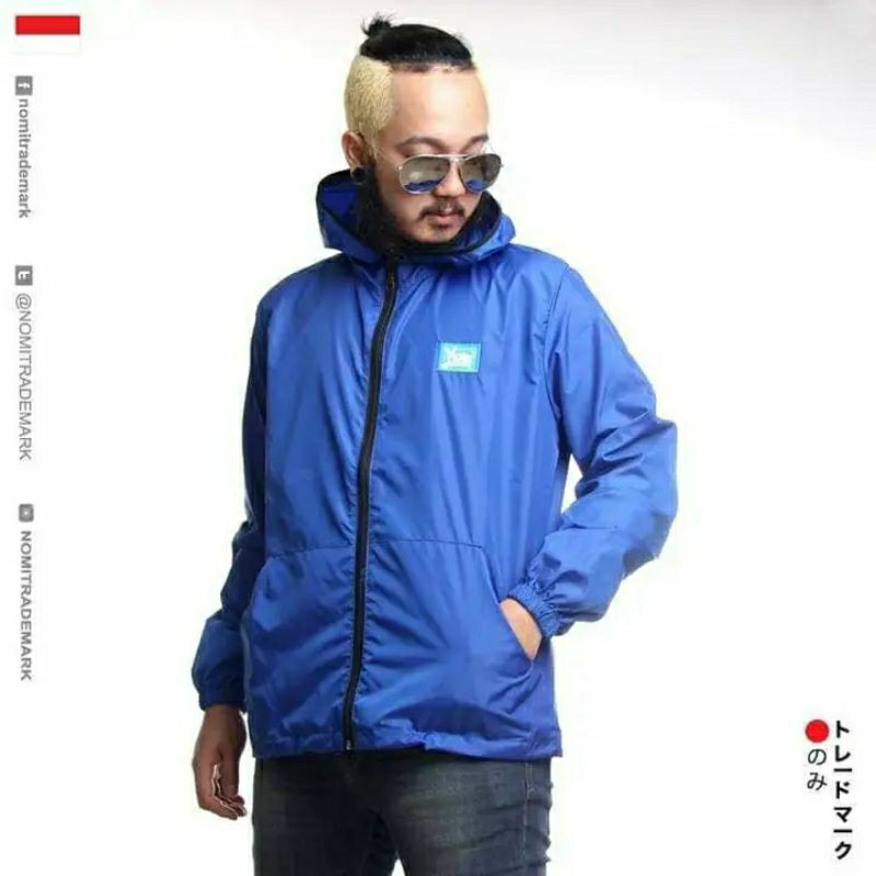 JAKET PARASIT WINDBREAKER NOMI TRADEMARK ORIGINAL