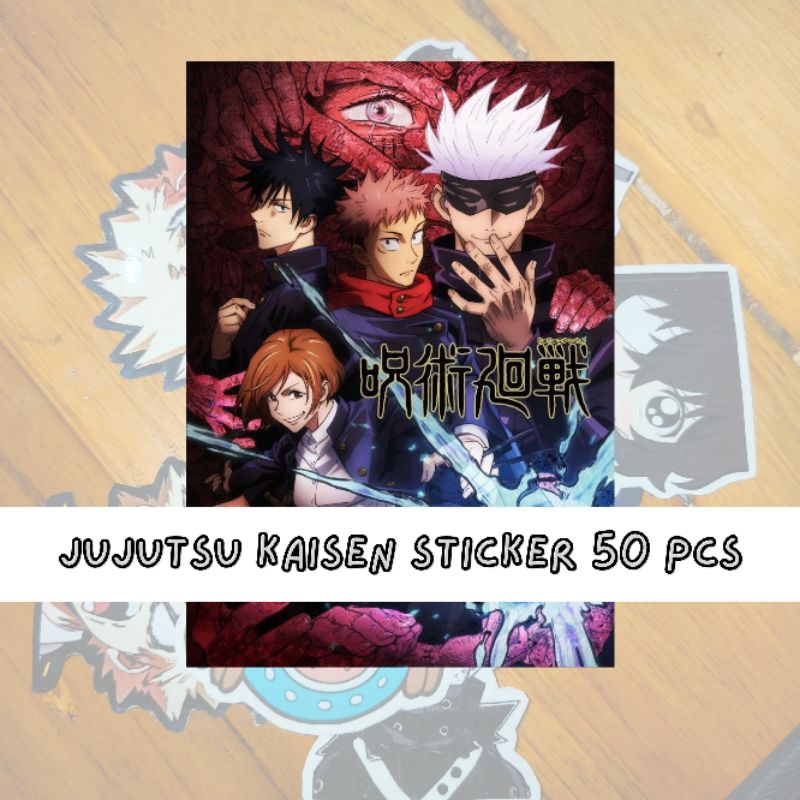 

STICKER ANIME JUJUTSU KAISEN 20 PCS 50 PCS UKURAN MEDIUM