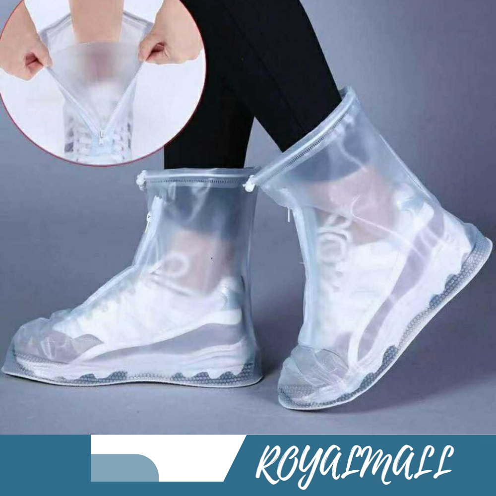 Jas Hujan Sepatu Anti Air Shoes Cover PVC with Zipper / Jas Hujan Pelindung Mantel Sarung Penutup Co