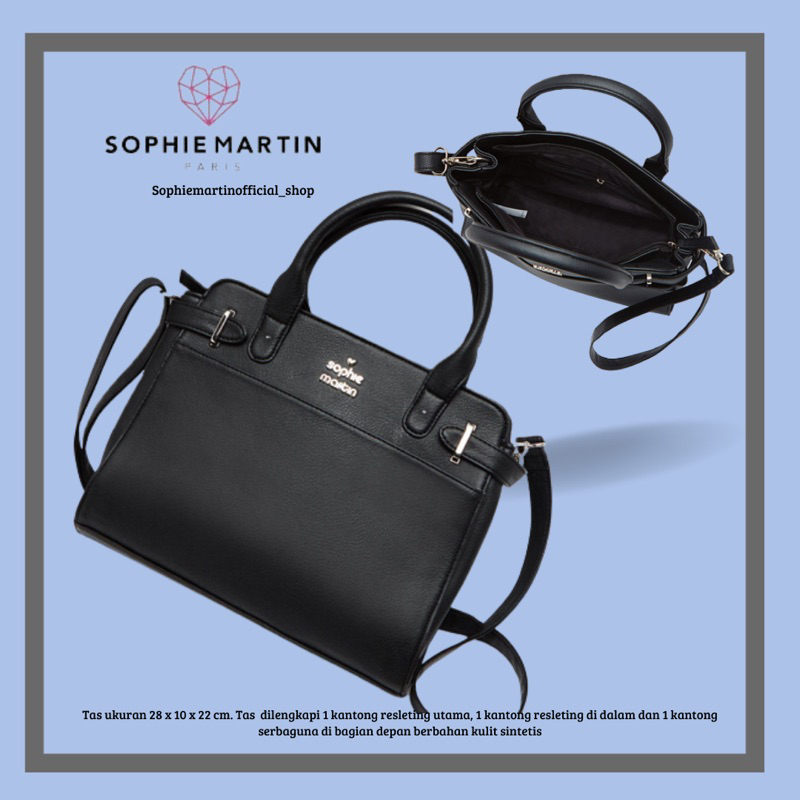 TAS SHOULDER BAG HITAM ANETA SOPHIE MARTIN PARIS TERBARU TAS GURU TAS KULIAH TAS EMAK EMAK HADIAH IB