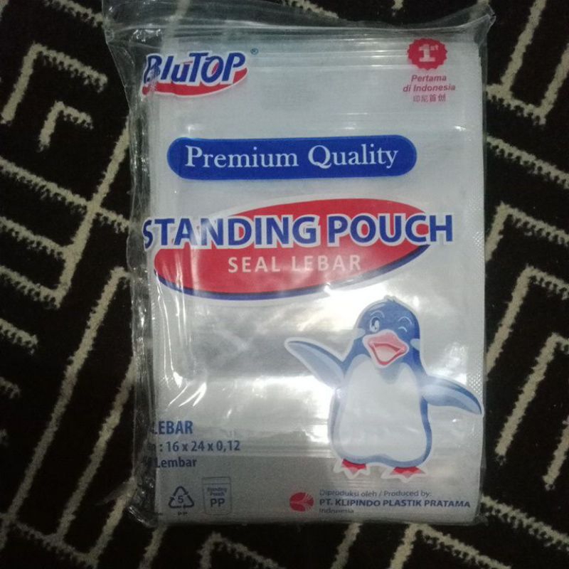 Standing Pouch Blutop Ekonomis 16x24x0,12 / Standing Pouch Praktis