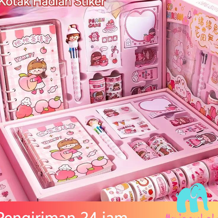 

QYZJ0180 MEGA SALE 【COD】Stiker Lucu 1 Set Box Tema Kartun Stiker Label untuk Buku Pegangan Diary Dekorasi DIY Stiker Spiral Elegan Bahan Buku Notebook