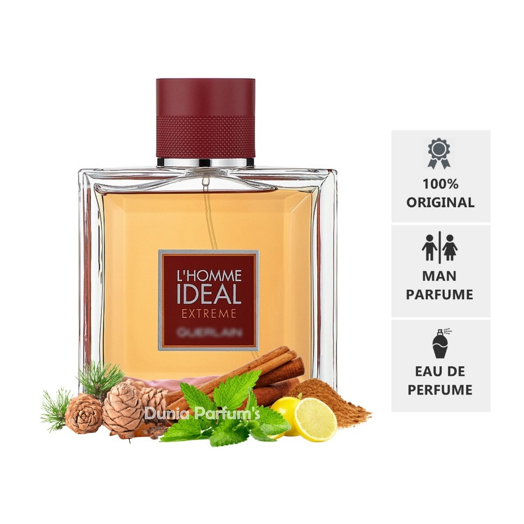 Parfum Pria Guerlain L'Homme Ideal Extreme Original EDP Amber Woody fragrance for men