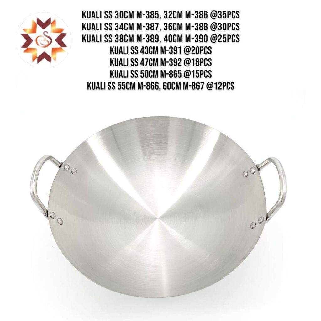 [ BISA COD ] Wajan/Kuali Stainless Steel/wajan penggorengan/ penggorengan wajan/kuali penggorengan/w