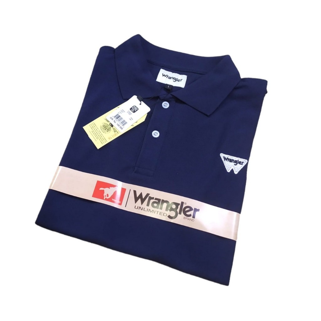 Kaos Krah Wrangler Pria Dewasa import Branded Baju Polo Shirt Original Premium Matt Katun Pique