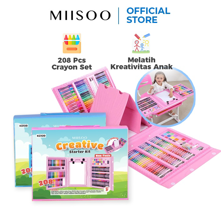 

Harga Murah MIISOO SET Crayon 208 PCS Set Pensil Warna Pastel Pensil Minyak warna untuk Melukis dan mewarnai Diskon