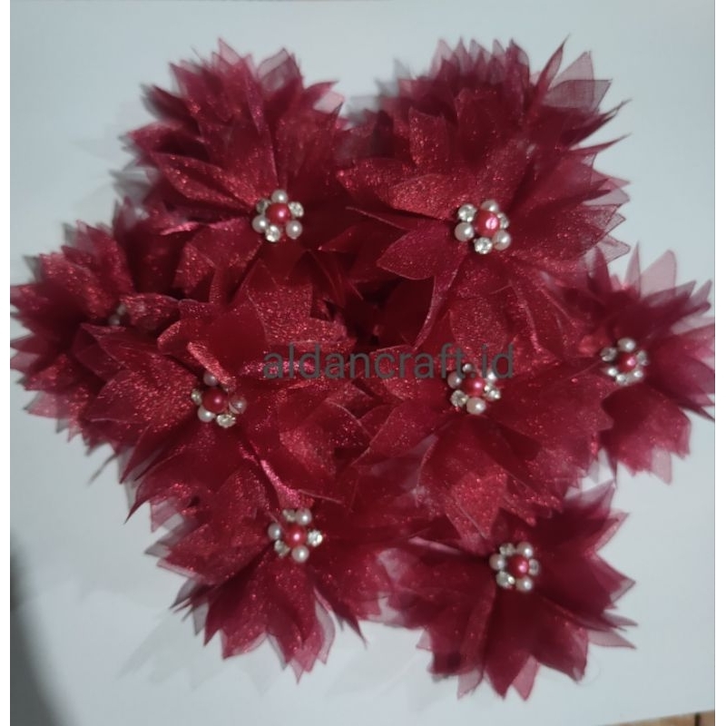 APLIKASI BUNGA ORGANZA 3D MANIK MANIK