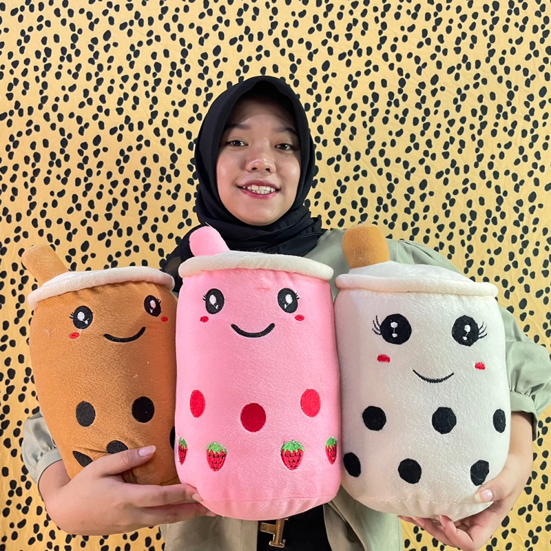 BONEKA BOBA VIRAL BOBA Bubble Drink Milk Tea L SNI