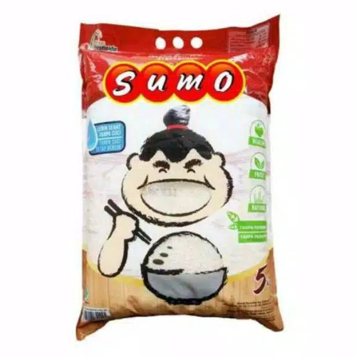 

Hot Sale Beras Sumo PREMIUM 5kg Kemasan Merah Harga Termurah