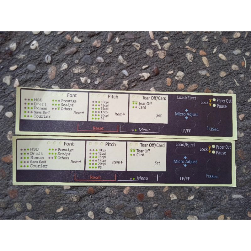 

Stiker Panel - Stiker Tombol Panel Epson Lq2190