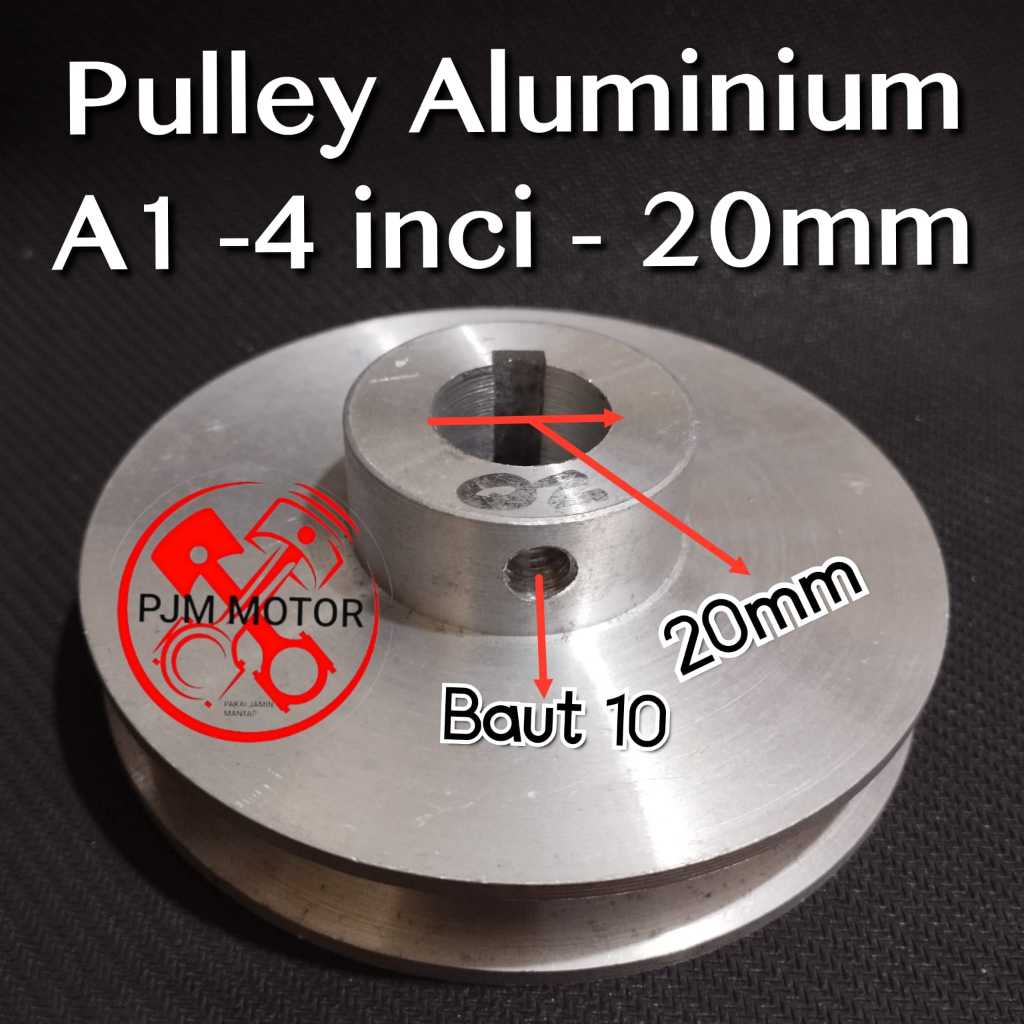 A1x4x20mm Pully alma pulley babet aluminium mesin pengerak gx160 gx200 Gx220 Ey15 Ey20 a1*4*20