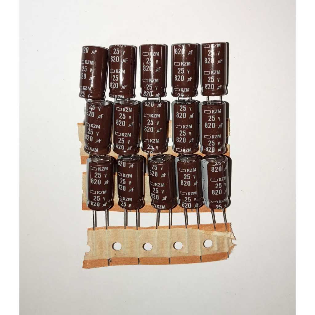 20Pcs Elko 25v 820uf Elco 25v 820uf Renteng Original