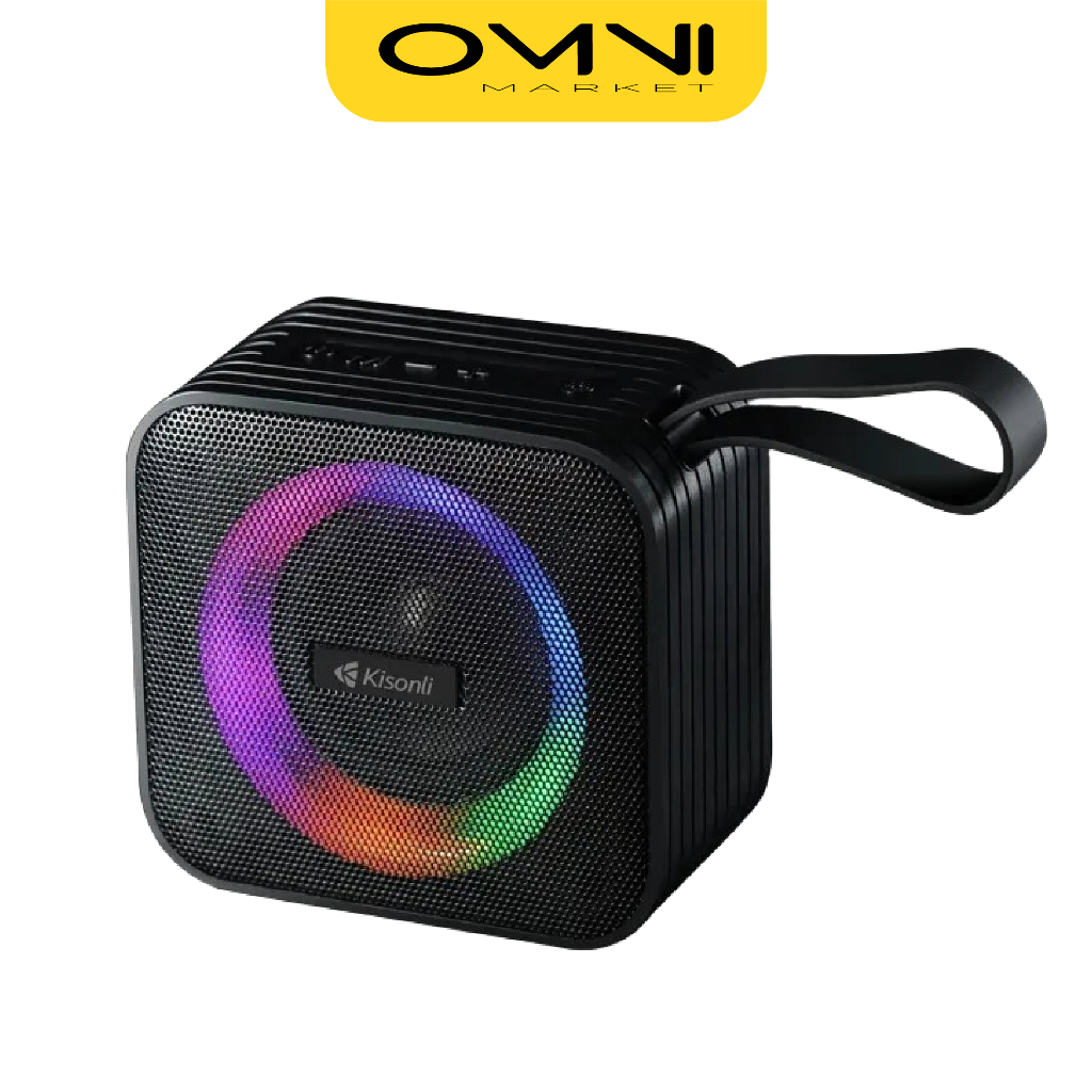 Speker Bluetooth 5.0 Kisonli S13 8W Speker Portable RGB Light Rhyme