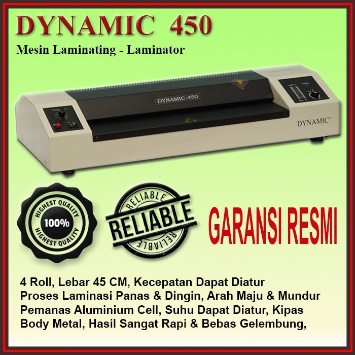 DYNAMIC 450 | Mesin Laminating, Laminator Double Folio, Official Store