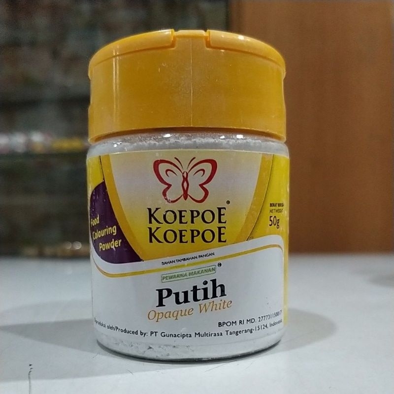 

PEWARNA PUTIH BUBUK KUPU KUPU 50 GRAM